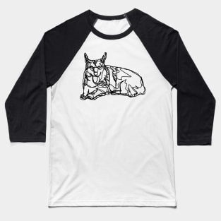 Corgi Doodle Sketch Tongue Out Tuesday Dog Baseball T-Shirt